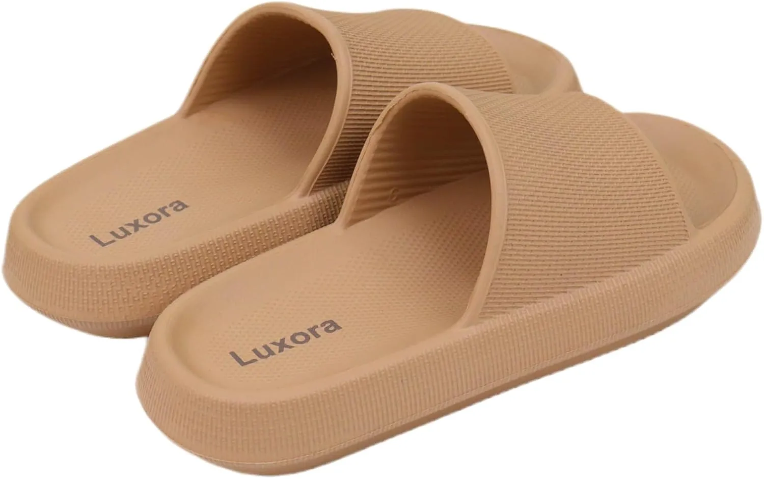 Luxora Comfy Thick Platform Indoor Pillow Slides for Women and Men| Non-Slip | Soft EVA