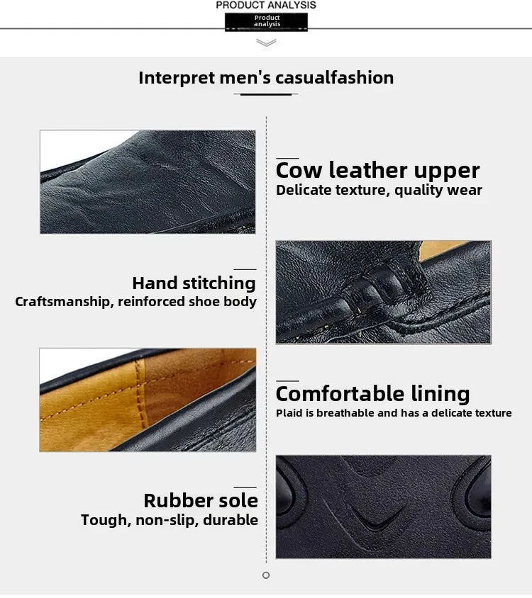 Luxurious Casual Driving Shoes Trusted Shoes Fashionable Leather Multifunctional Men  Shoes Shoes Men Full assortment Casual Breathable Italian Genuine