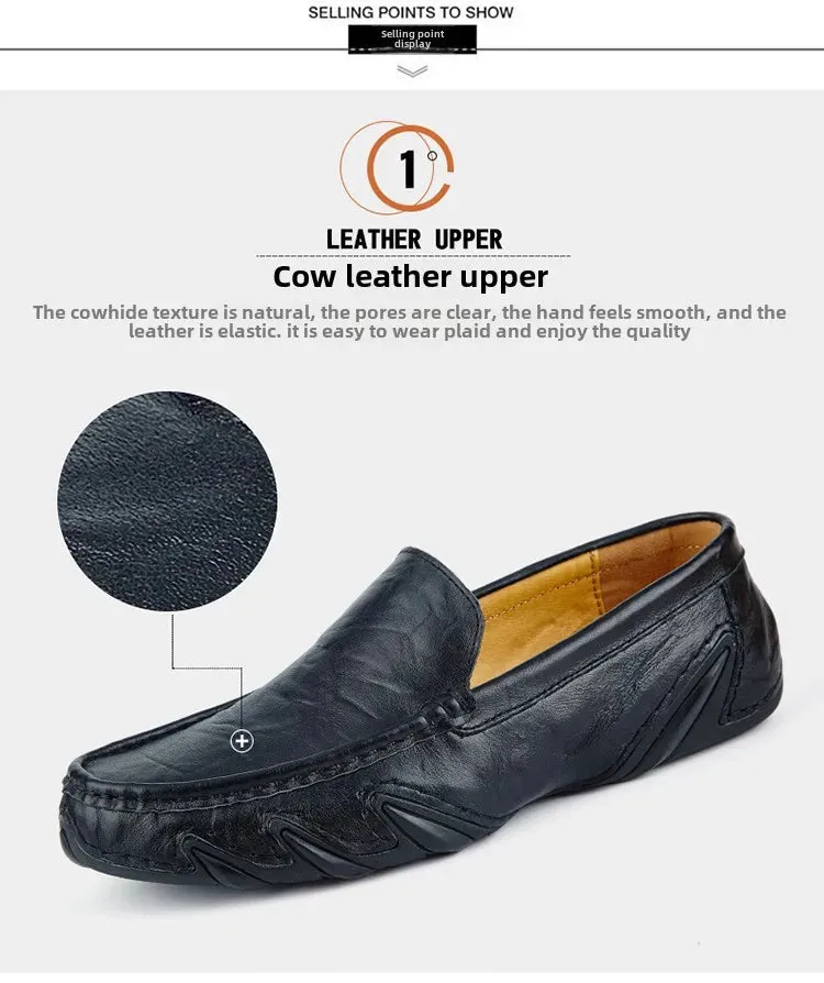Luxurious Casual Driving Shoes Trusted Shoes Fashionable Leather Multifunctional Men  Shoes Shoes Men Full assortment Casual Breathable Italian Genuine
