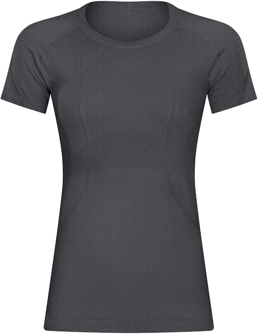 LUYAA Women's Workout Tops Long Sleeve Shirts Yoga Sports Breathable Gym Athletic Top Slim Fit