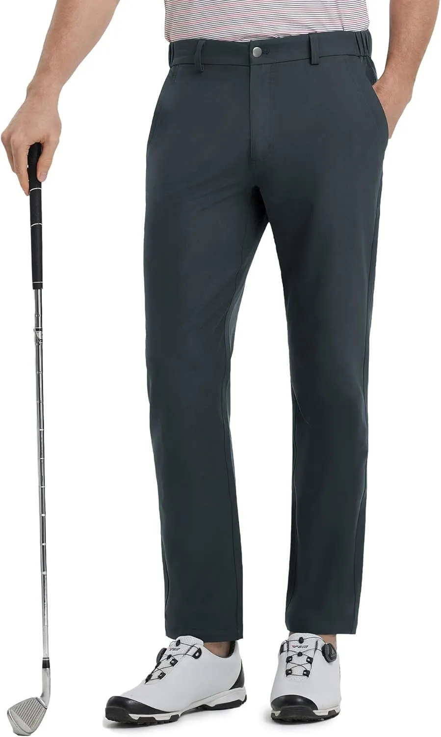 M MAELREG Golf Pants Men Lightweight with 5 Pockets - 30"/32"/34" Stretch Water-Resistant Casual Flat Front Mens Dress Pants