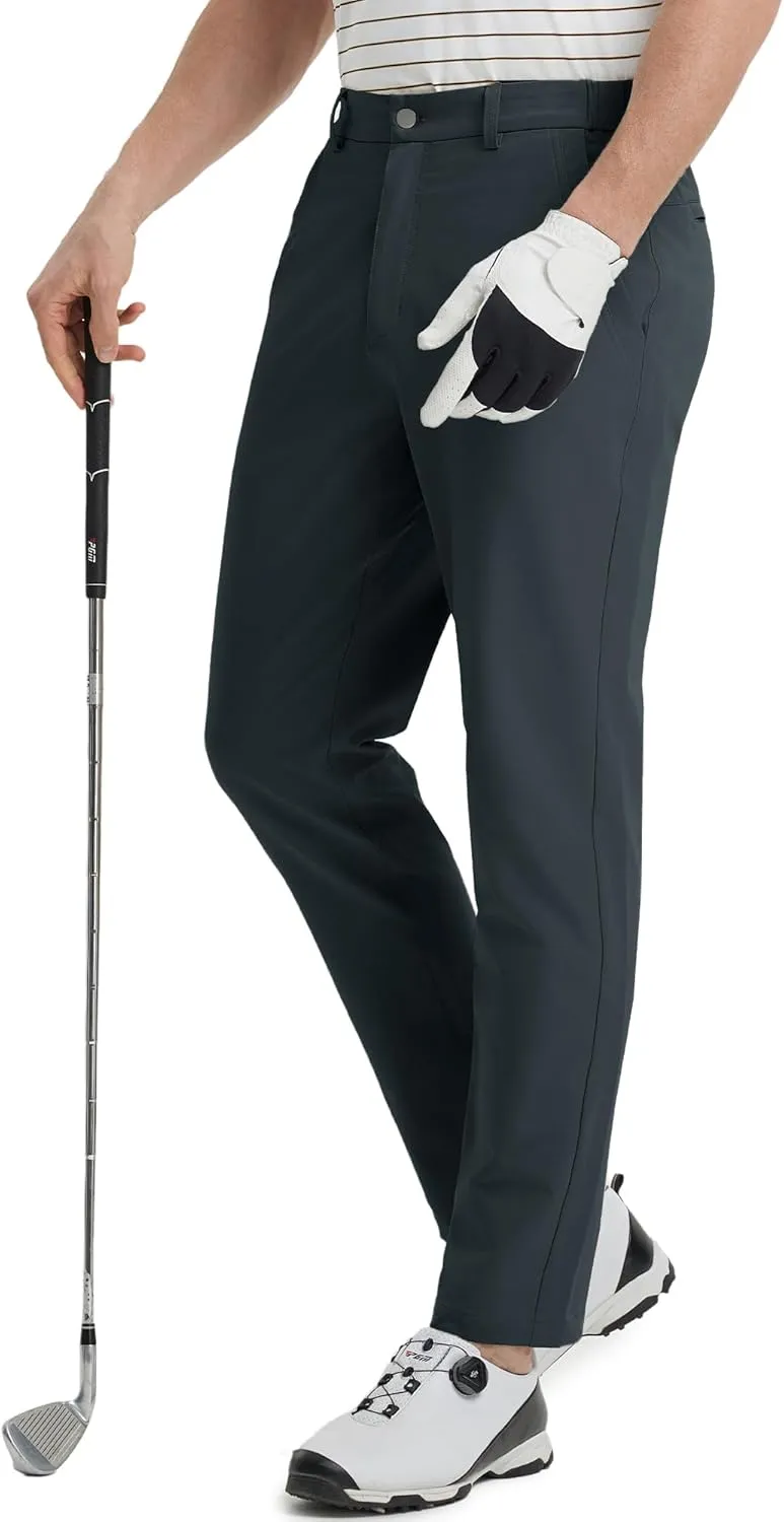 M MAELREG Golf Pants Men Lightweight with 5 Pockets - 30"/32"/34" Stretch Water-Resistant Casual Flat Front Mens Dress Pants