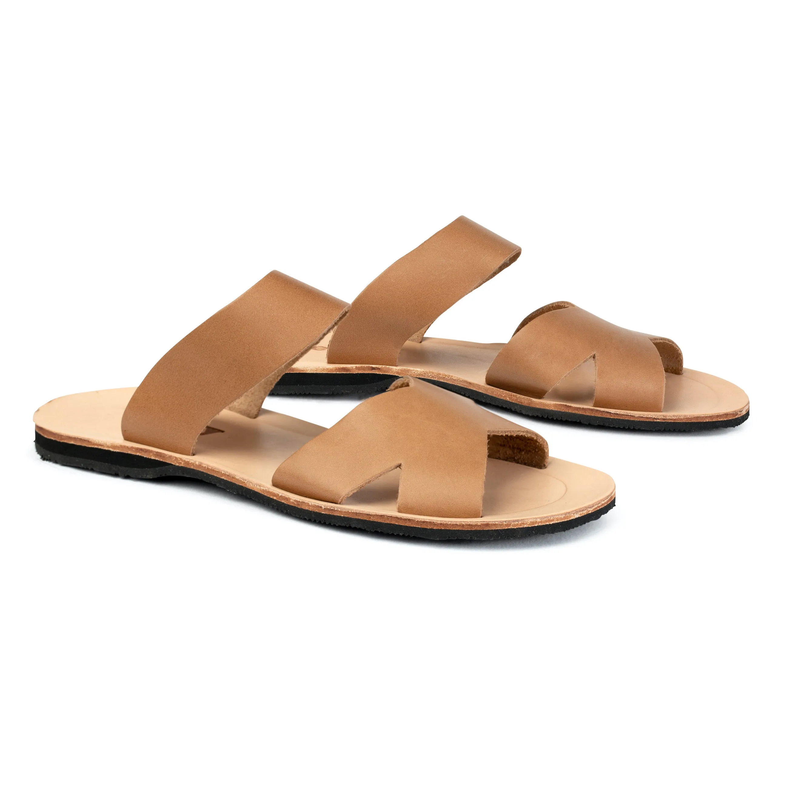 Mabel Leather Sandal - Light Brown