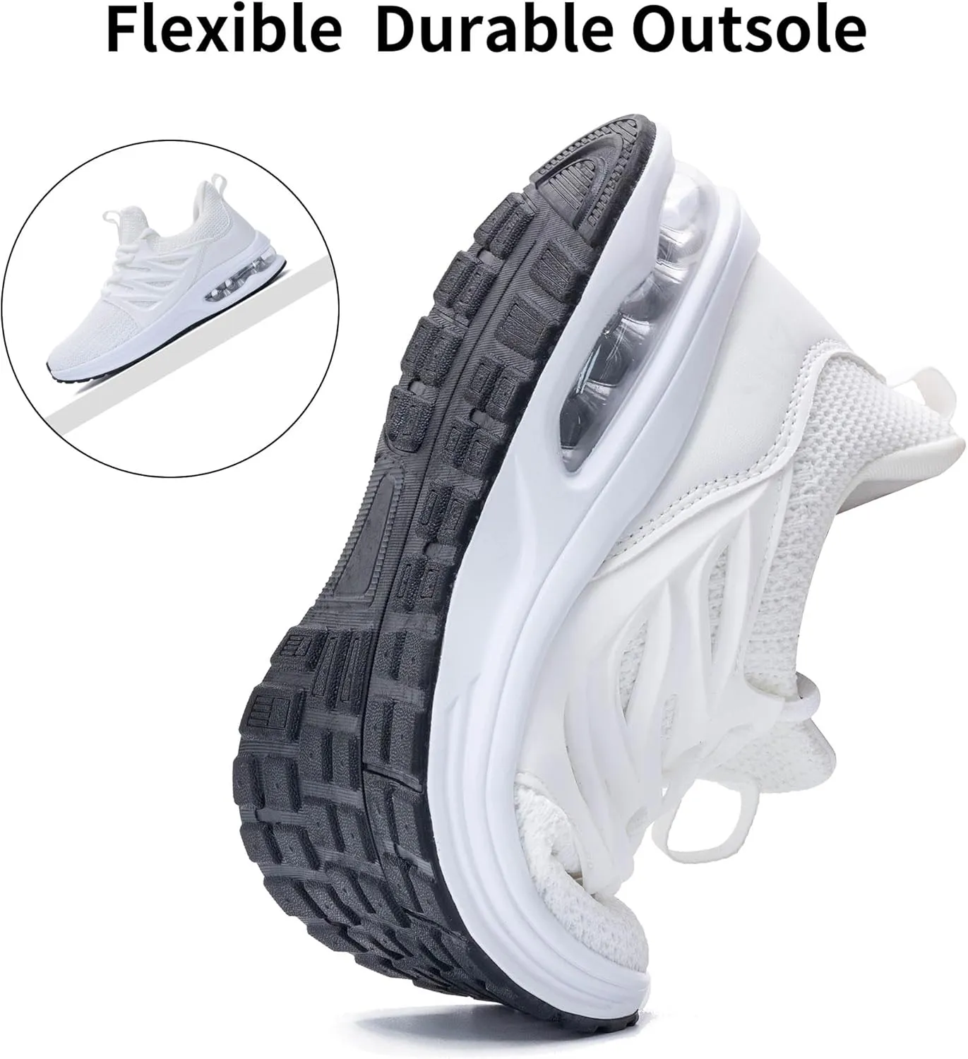 MAFEKE Womens Running Shoes Tennis Walking Sneakers Athletic Sport Shoes Lightweight Slip On Footwear for Gym Jogging Size 5.5-11