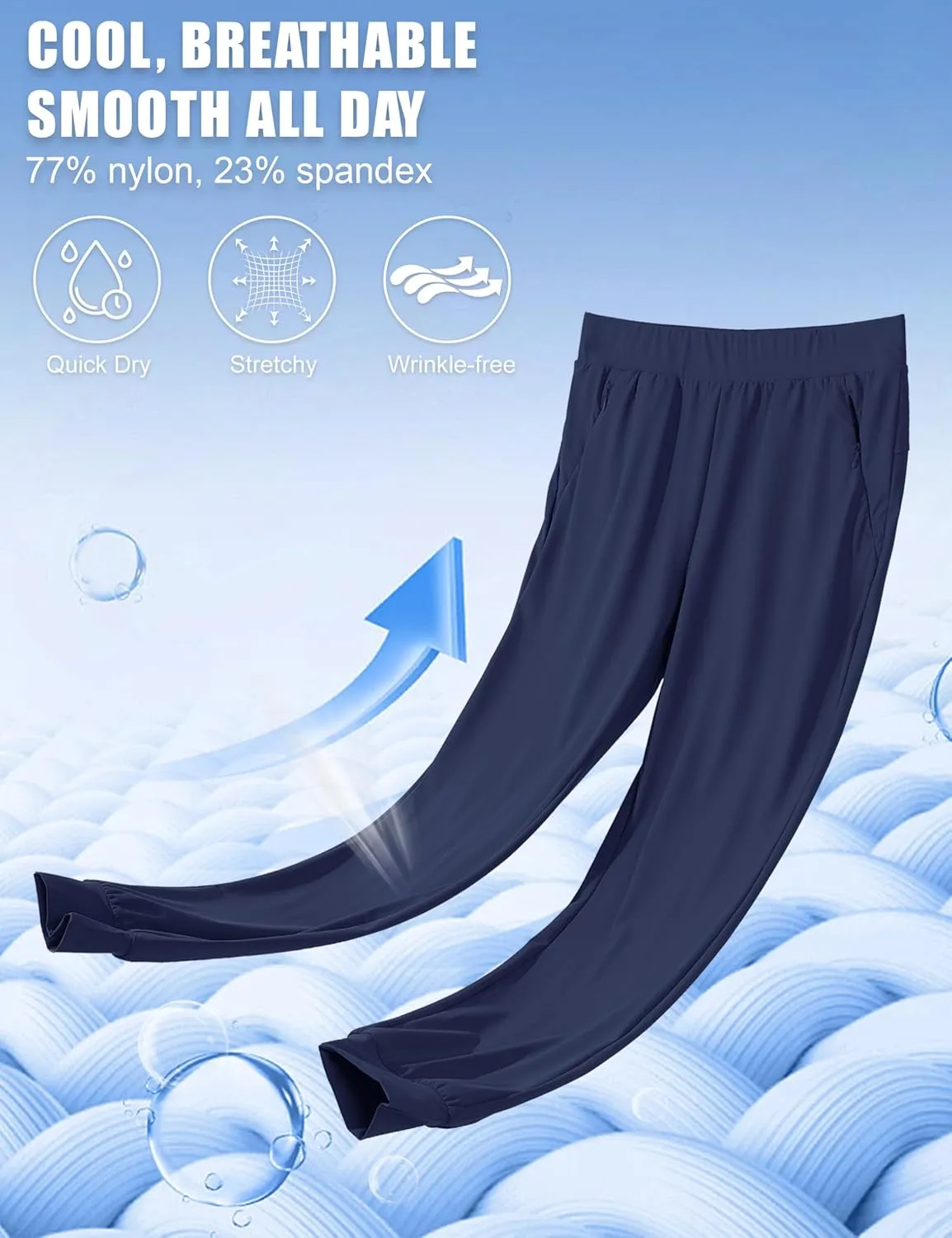 MAGCOMSEN Joggers for Women High Waisted Golf Pants Lightweight Hiking Pants Quick Dry Workout Running Athletic Joggers