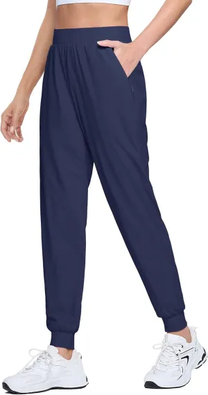 MAGCOMSEN Joggers for Women High Waisted Golf Pants Lightweight Hiking Pants Quick Dry Workout Running Athletic Joggers