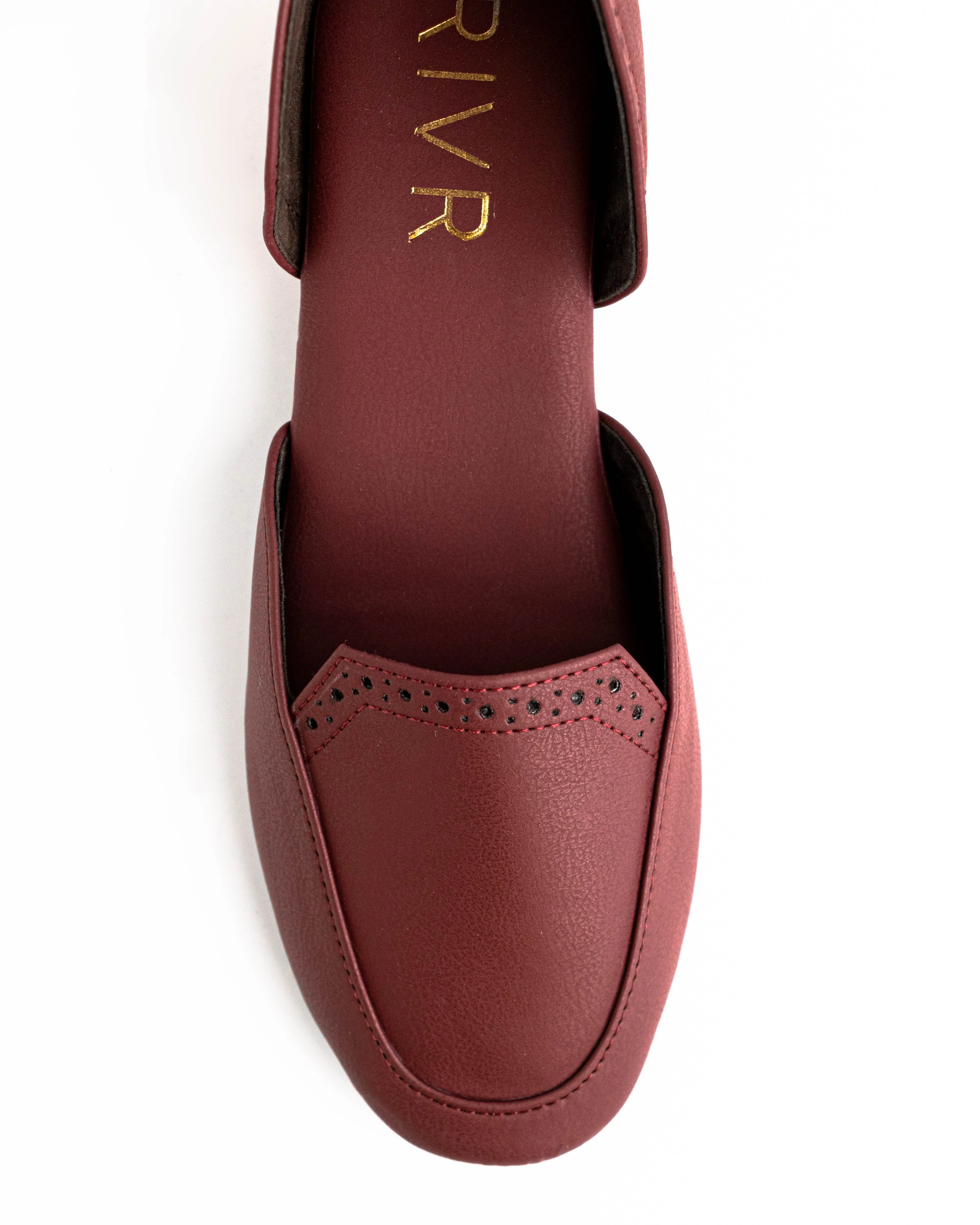 Maroon brogue Loer