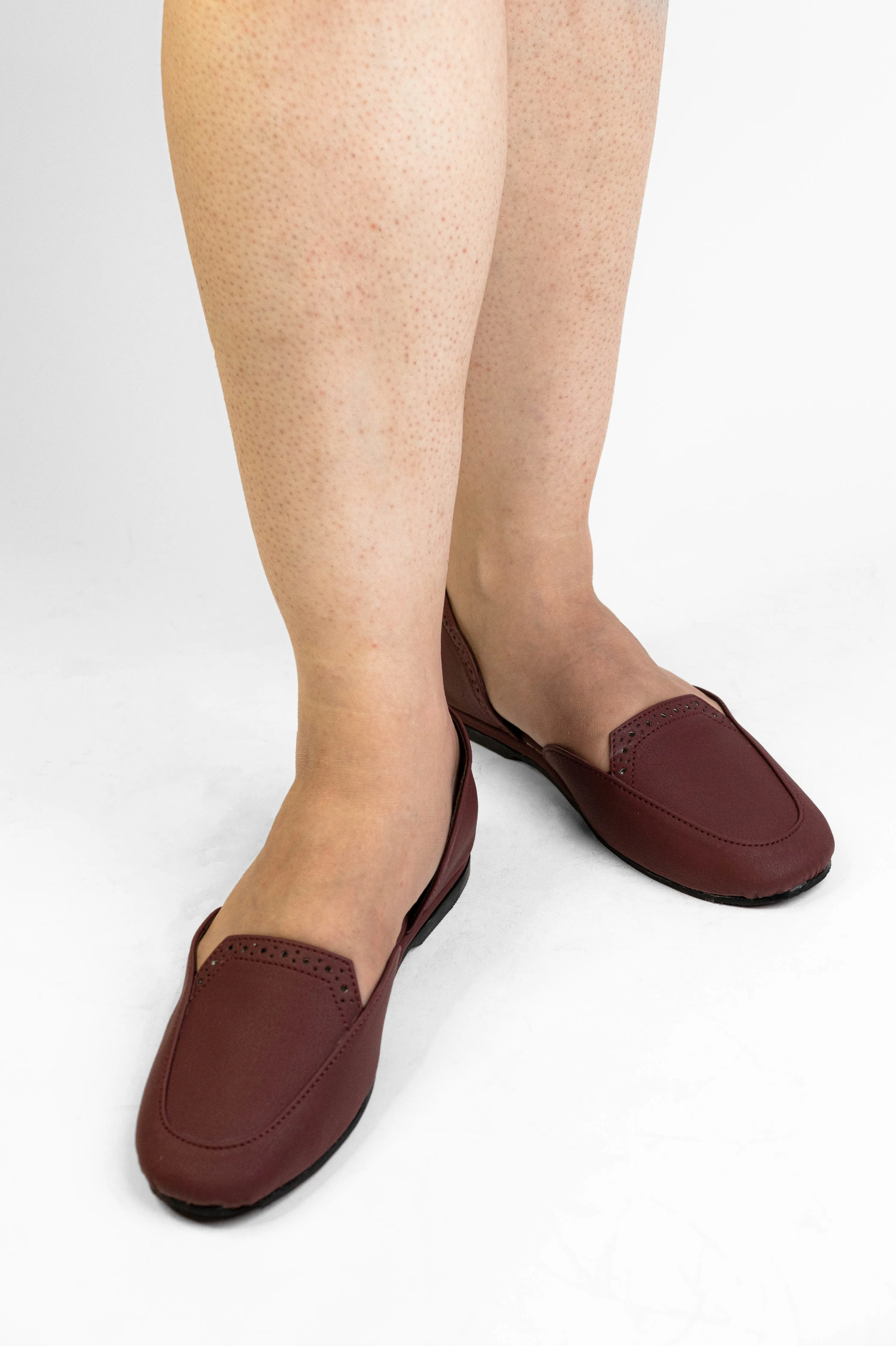 Maroon brogue Loer
