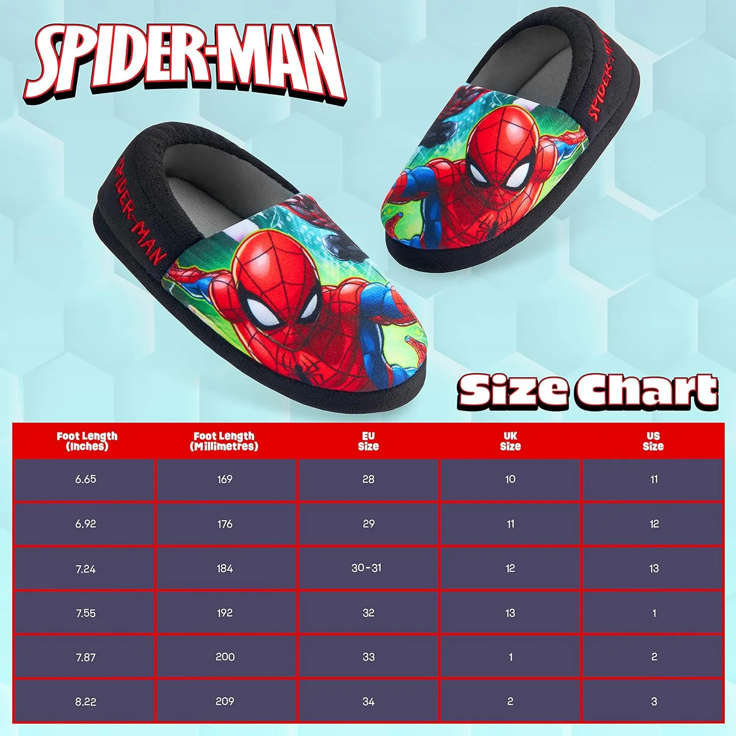 Marvel Spiderman Boys Slippers, Avengers Slippers for Boys