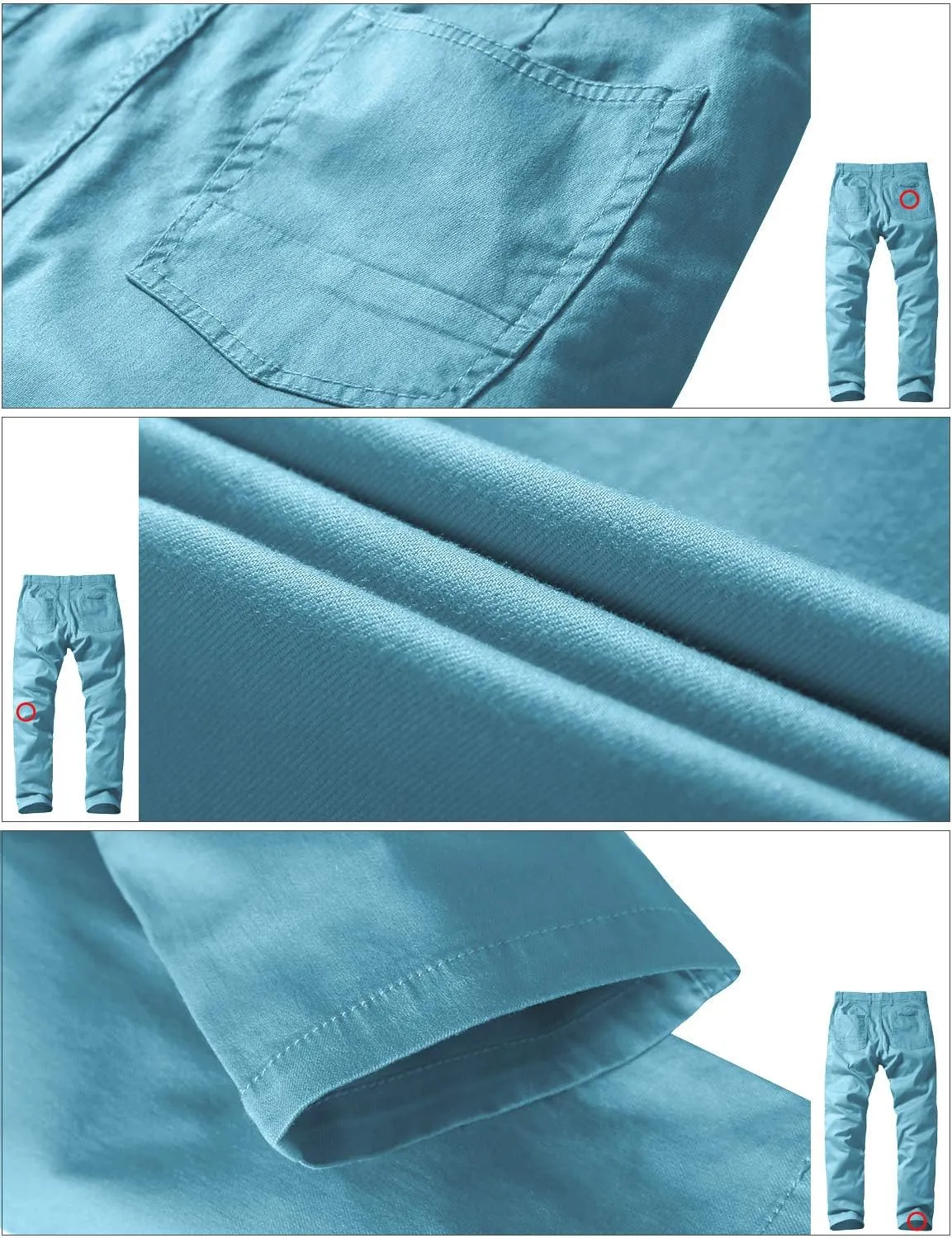 Match Men's Slim Tapered Stretchy Casual Pants #8105