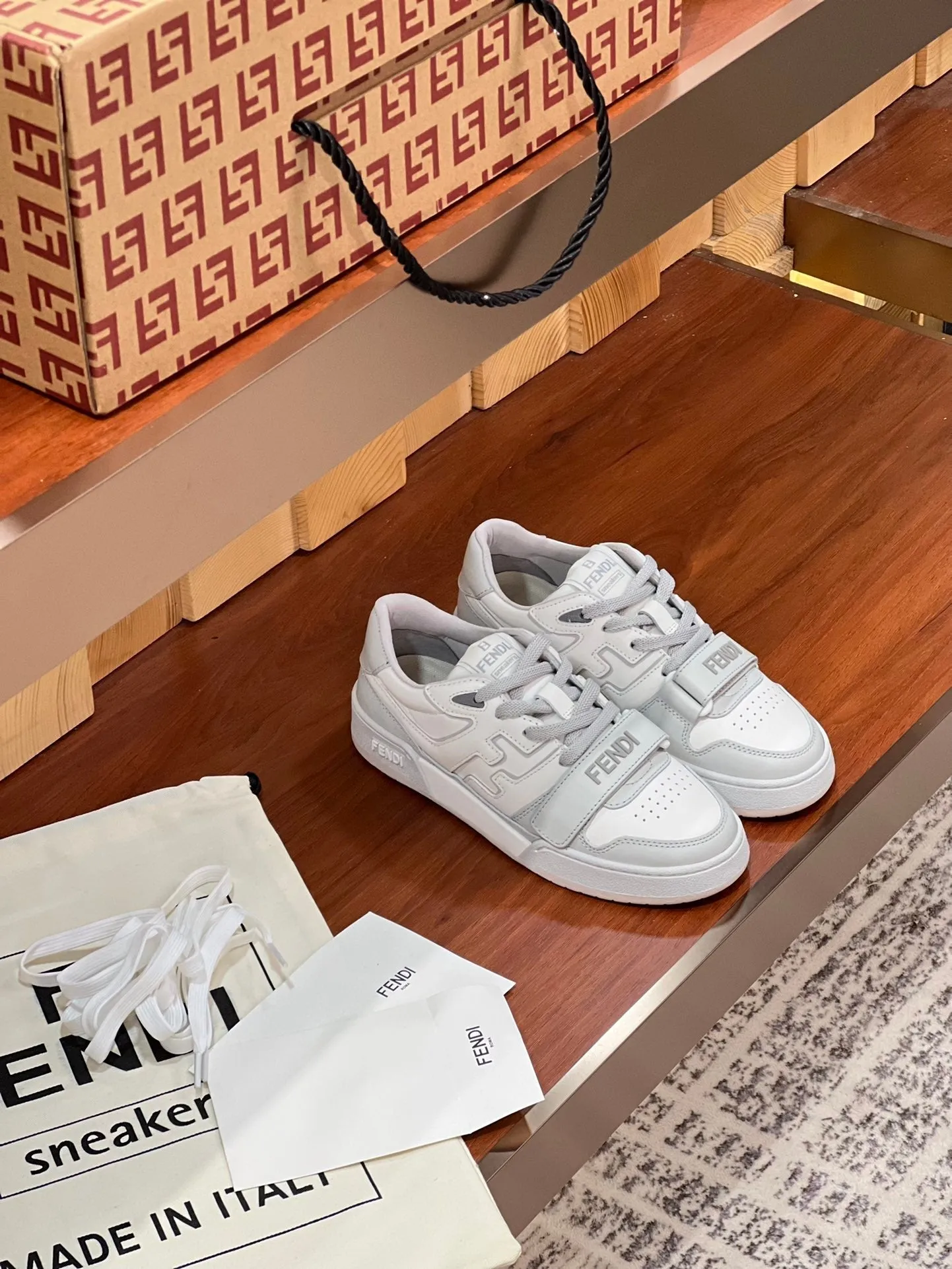 MATCH MIX Risk-free CALFSKIN IN LIGHT GREY WHITE FENDI Overnight delivery FENDI