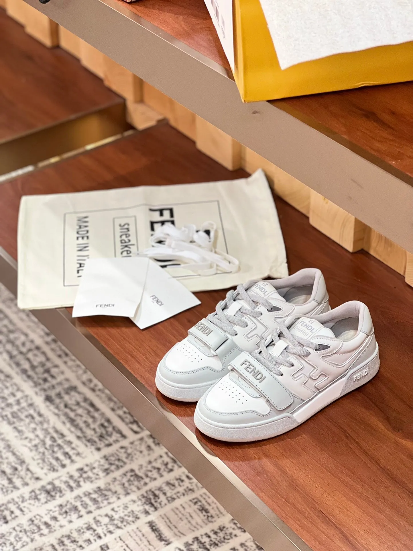 MATCH MIX Risk-free CALFSKIN IN LIGHT GREY WHITE FENDI Overnight delivery FENDI