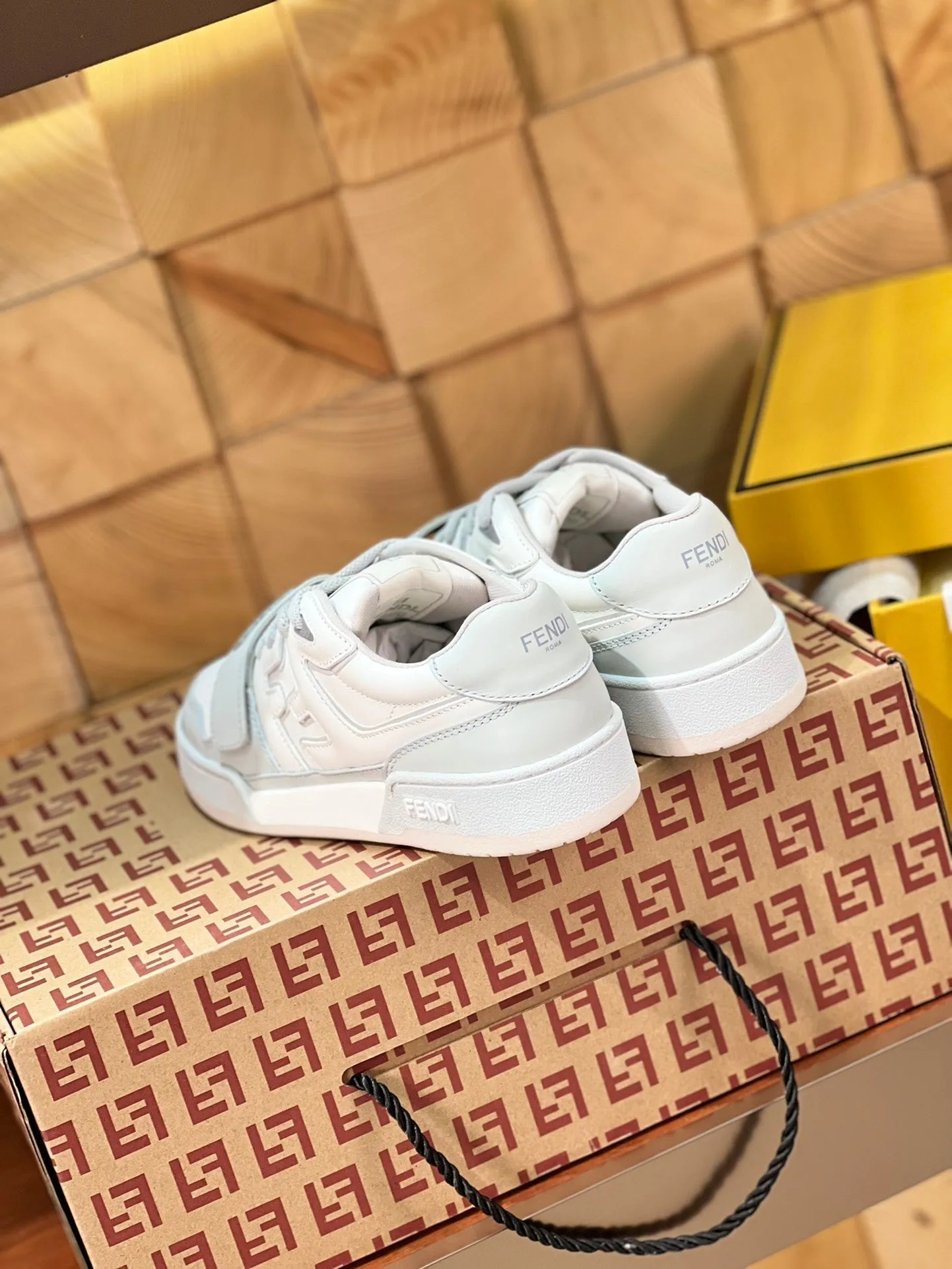 MATCH MIX Risk-free CALFSKIN IN LIGHT GREY WHITE FENDI Overnight delivery FENDI