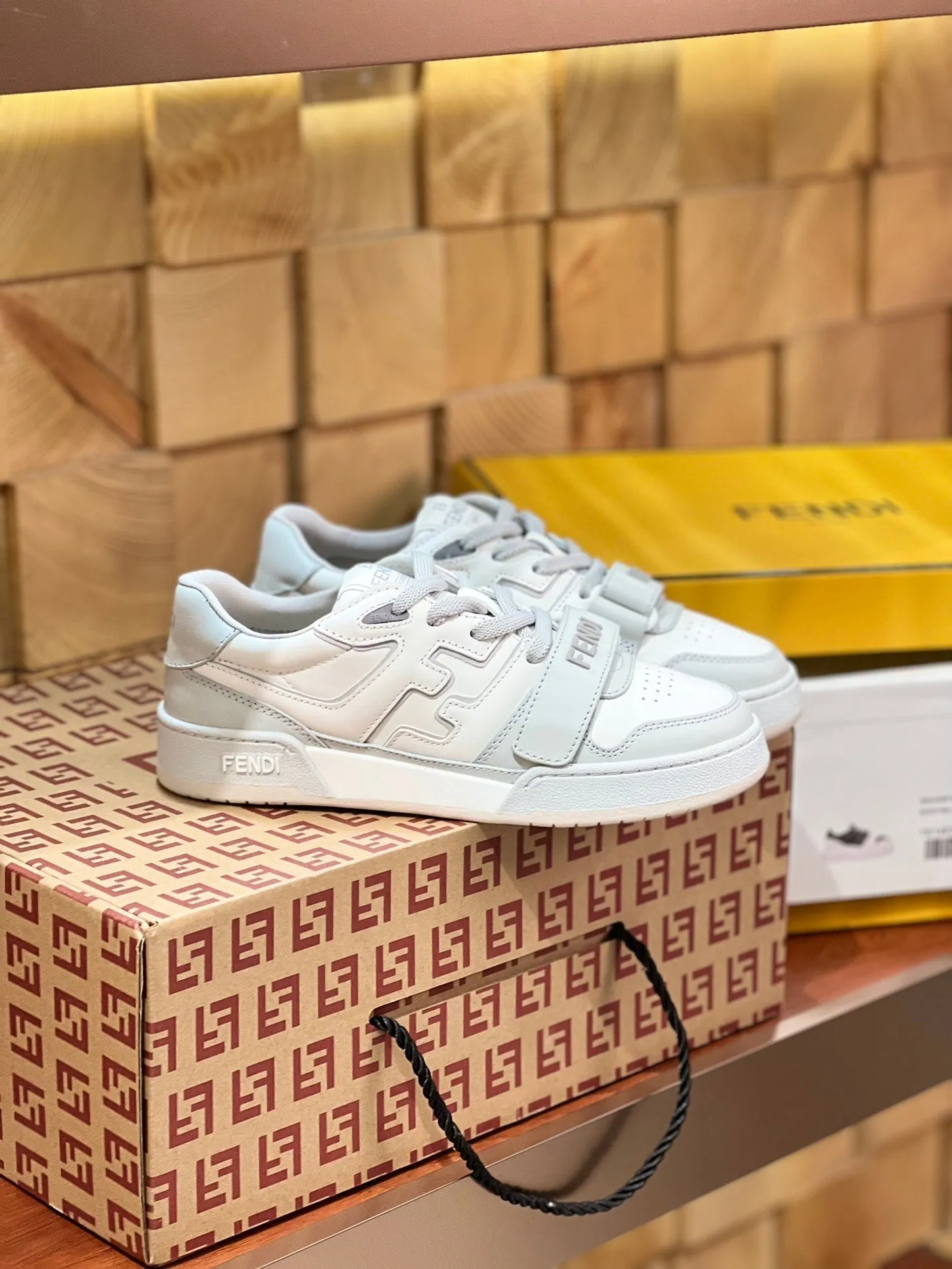 MATCH MIX Risk-free CALFSKIN IN LIGHT GREY WHITE FENDI Overnight delivery FENDI