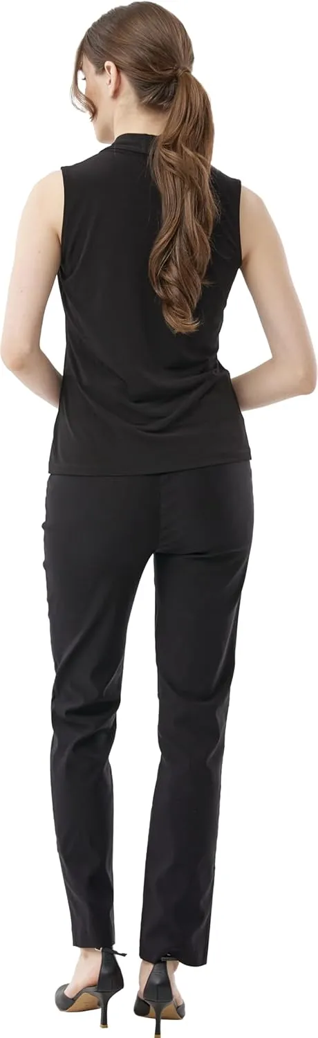 May You Be Women’s Super Stretch Straight Fit Comfy Pull-On Business Casual Pants