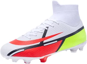 MDPCX Competitive Unisex Soccer Shoes Men Women Indoor Outdoor Football Boots Athletic Turf Mundial Team Cleat Running Sports Lightweight Breathable Anti-Skid Damping Shoes
