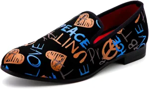 Meijiana Men Faux Leather Noble Loafer Shoes Slip-on Loafer Smoking Slipper Tassel Loafer