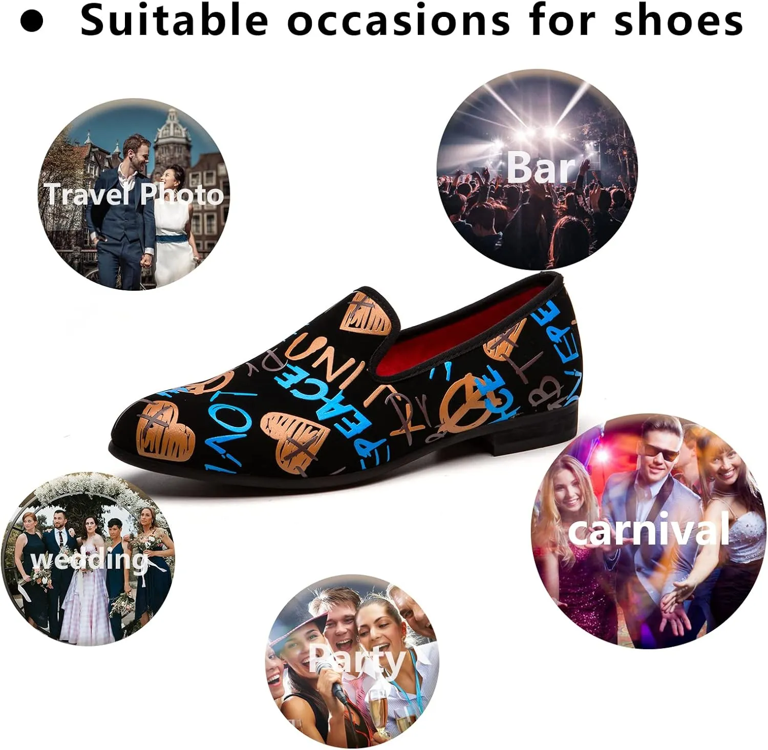 Meijiana Men Faux Leather Noble Loafer Shoes Slip-on Loafer Smoking Slipper Tassel Loafer