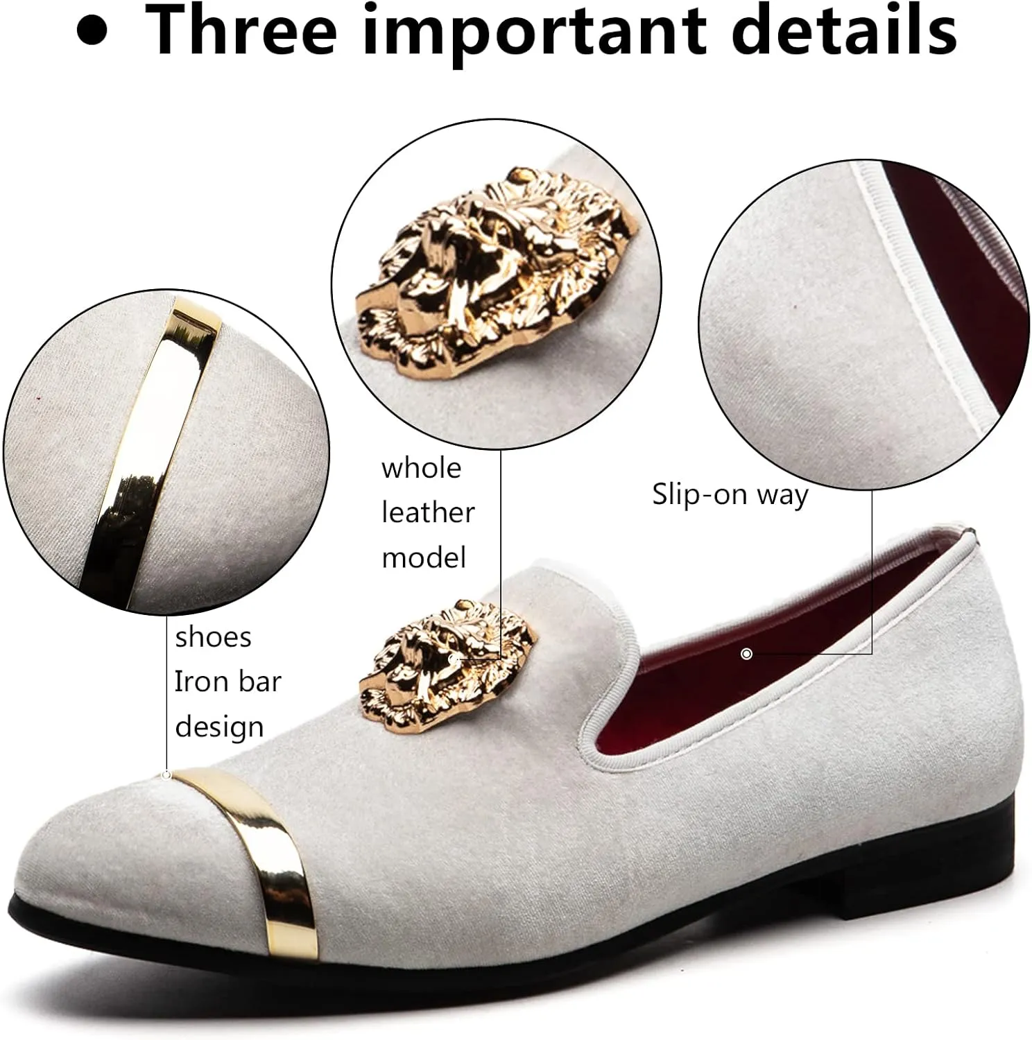 Meijiana Men's Fashion Classic Loafers Luxury Loafer Shoes and Weeding Dress Shoes for Men