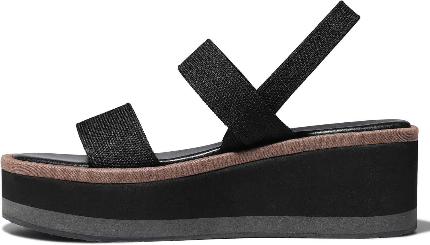 MeiLuSi Women's Platform Wedges Sandals Comfortable Walking Sandals Elastic Strap Comfy Wedges 2025 Spring Summer Casual Shoes Slip On