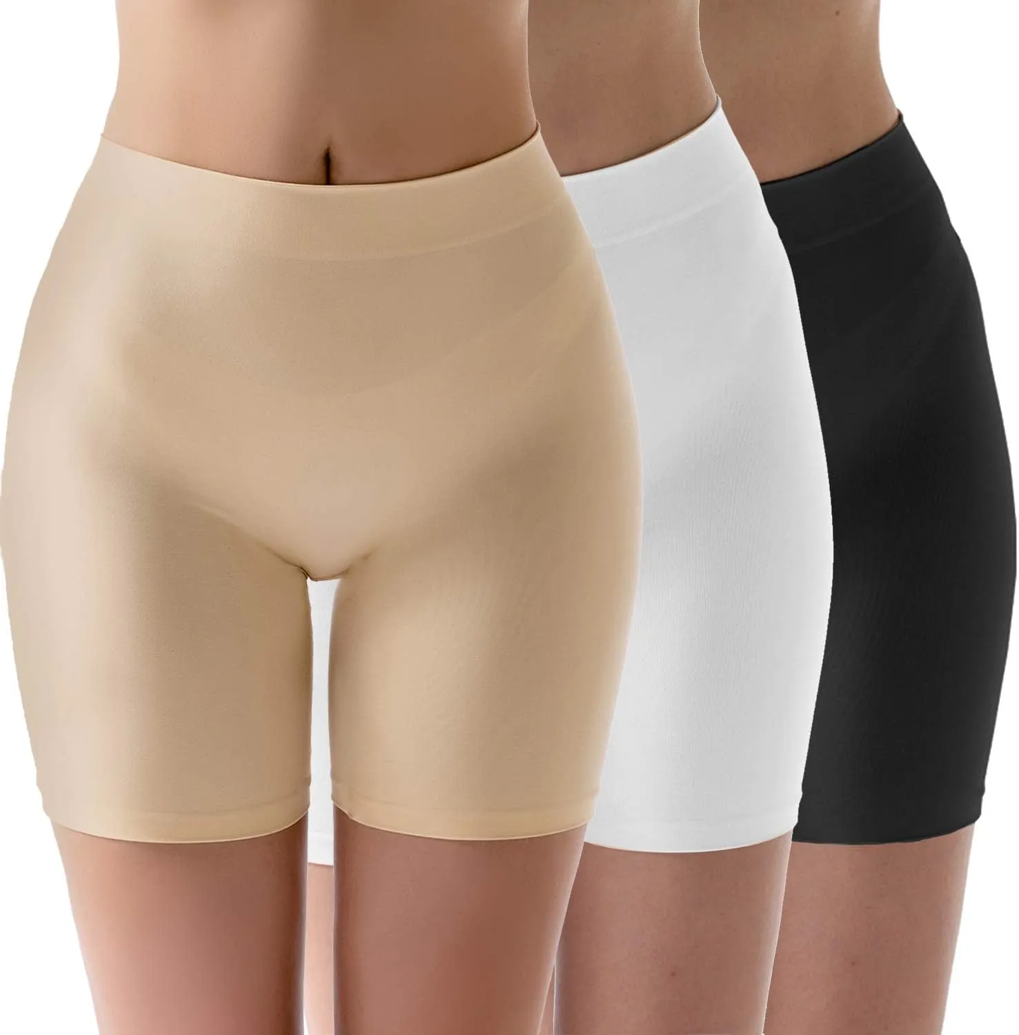 MELERIO Women's Slip Shorts, Comfortable Boyshorts Panties, Anti-chafing Spandex Shorts for Under Dress