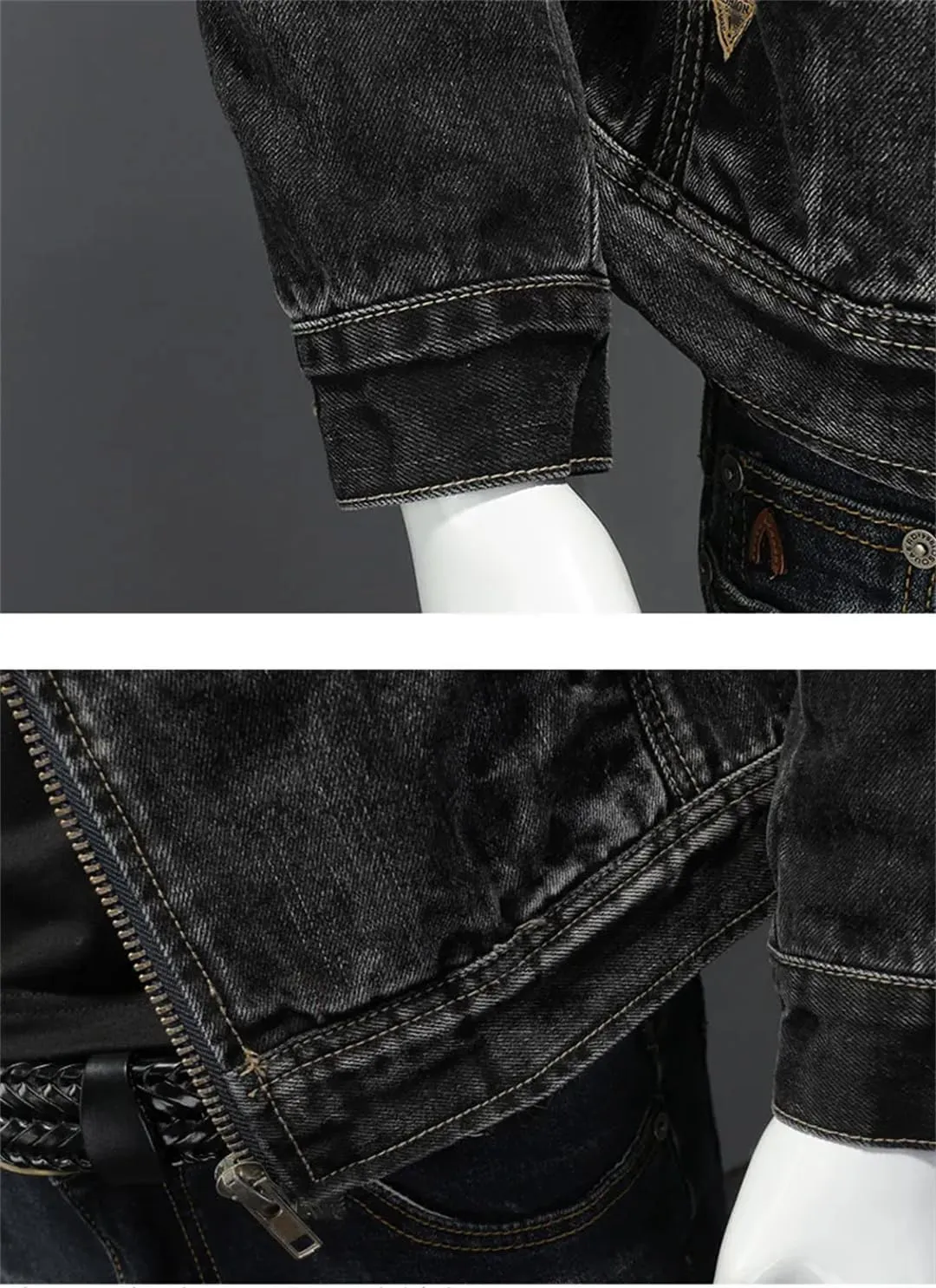 Men Spring Autumn Black Jeans Jacket Style Bomber Aviator Motorcycle Denim Retro Slim Fashion Streetwear Coat