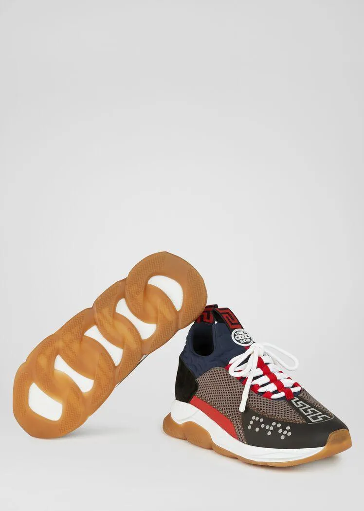 MEN VERSACE CROSS CHAINER SNEAKERS