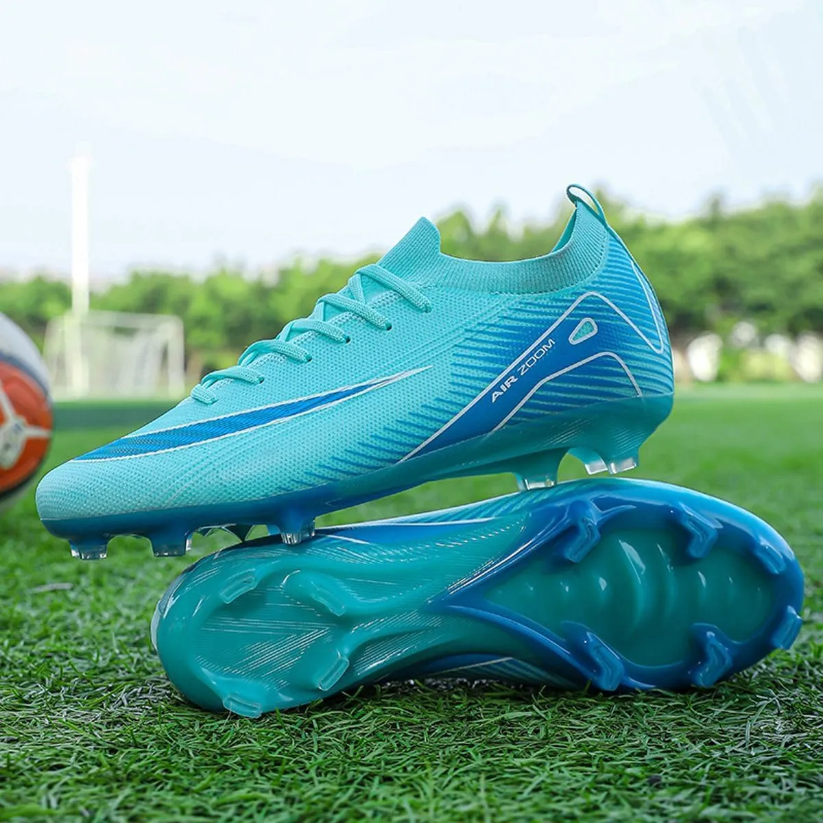 Men's and Women's Football Boots Football Shoes, Splint Spikes Sneakers Comfortable Adult Sports Outdoor/Indoor/Match/Training TF Football Shoes