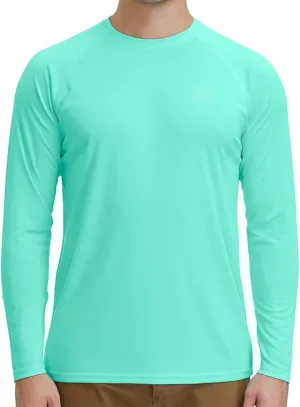 Men's Athletic Running Shirt Long Sleeve Quick Dry UPF 50  Sun Protection Hiking Fishing T-Shirts for Men