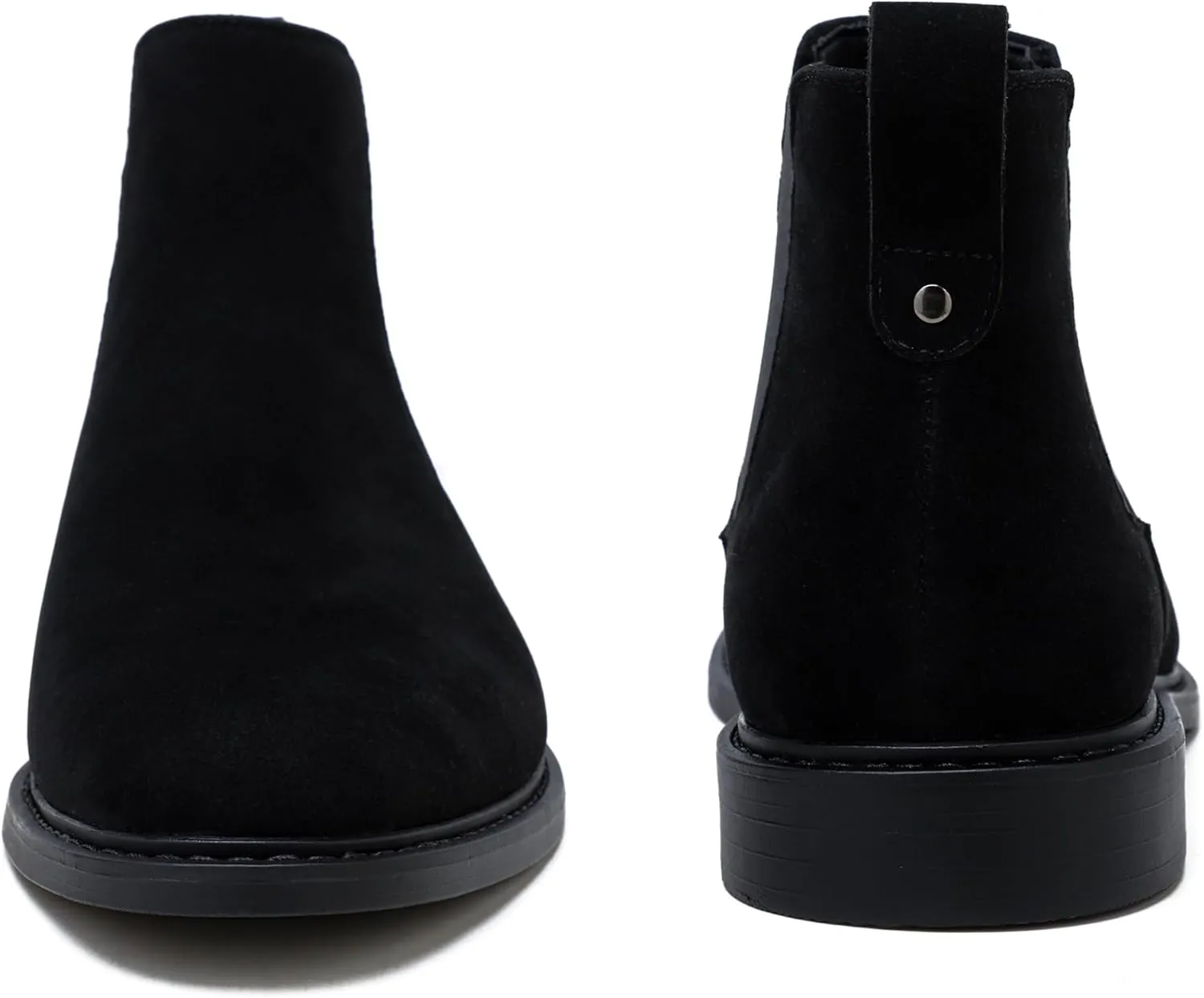 Men’s Black Chelsea Boots-Slip-On Comfy Mens Casual Suede Ankle Boots