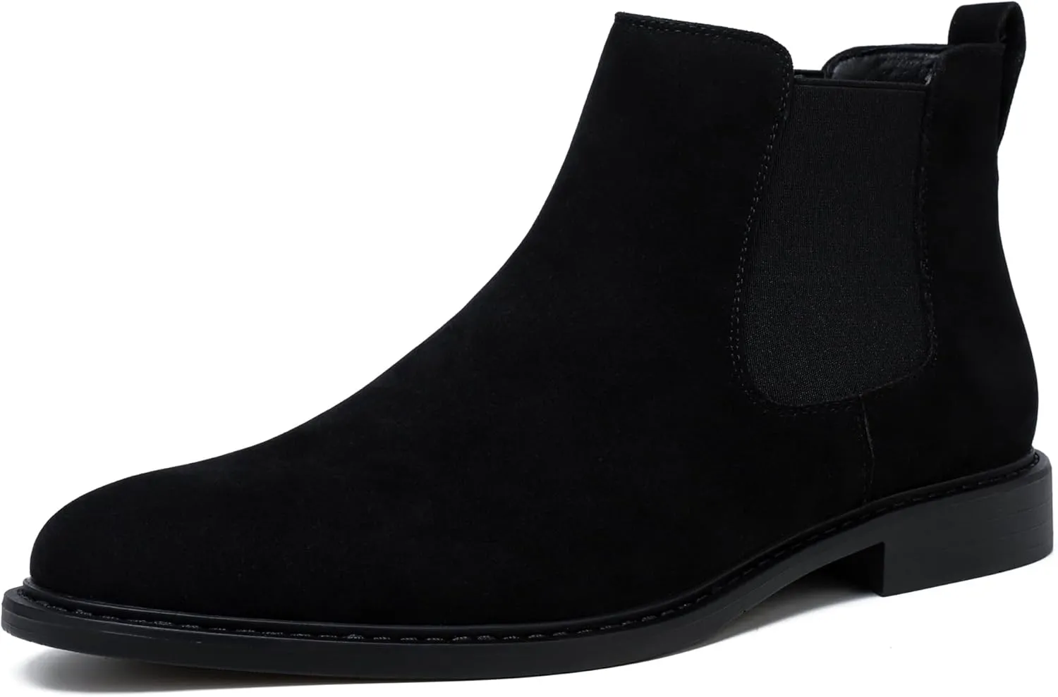 Men’s Black Chelsea Boots-Slip-On Comfy Mens Casual Suede Ankle Boots