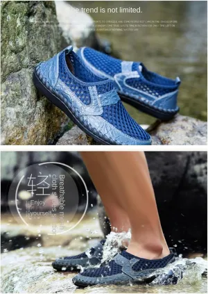 Men's Breathable Mesh Loafers - Non-Slip Slip-On Shoes for Outdoor Walking and Driving in Spring, Summer, and Autumn