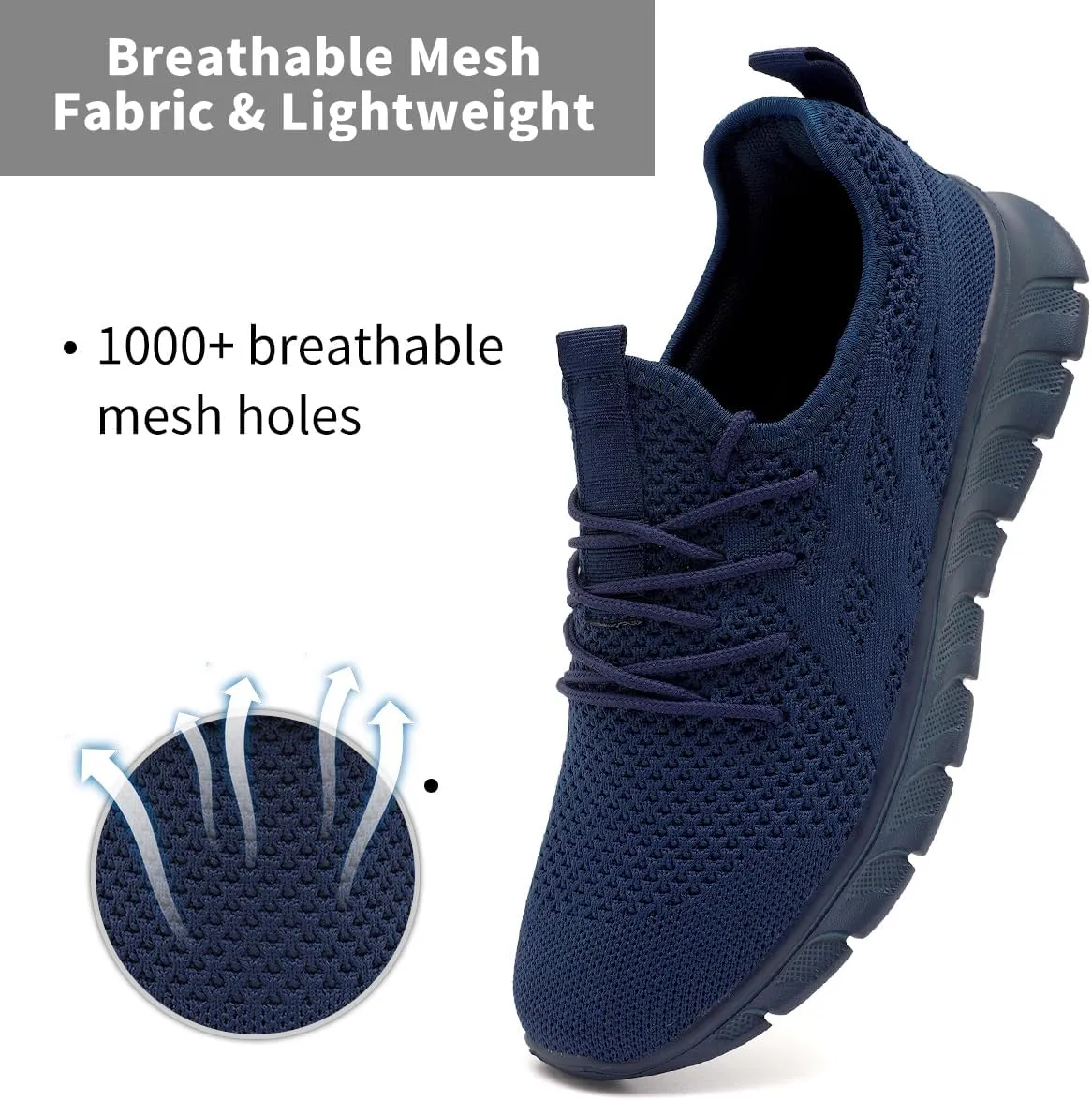 Men's Breathable Running Shoes Comfortable Walking Sneakers for Gym Sports Fitness Casual Fashion Workout Shoes Non-Slip Lightweight