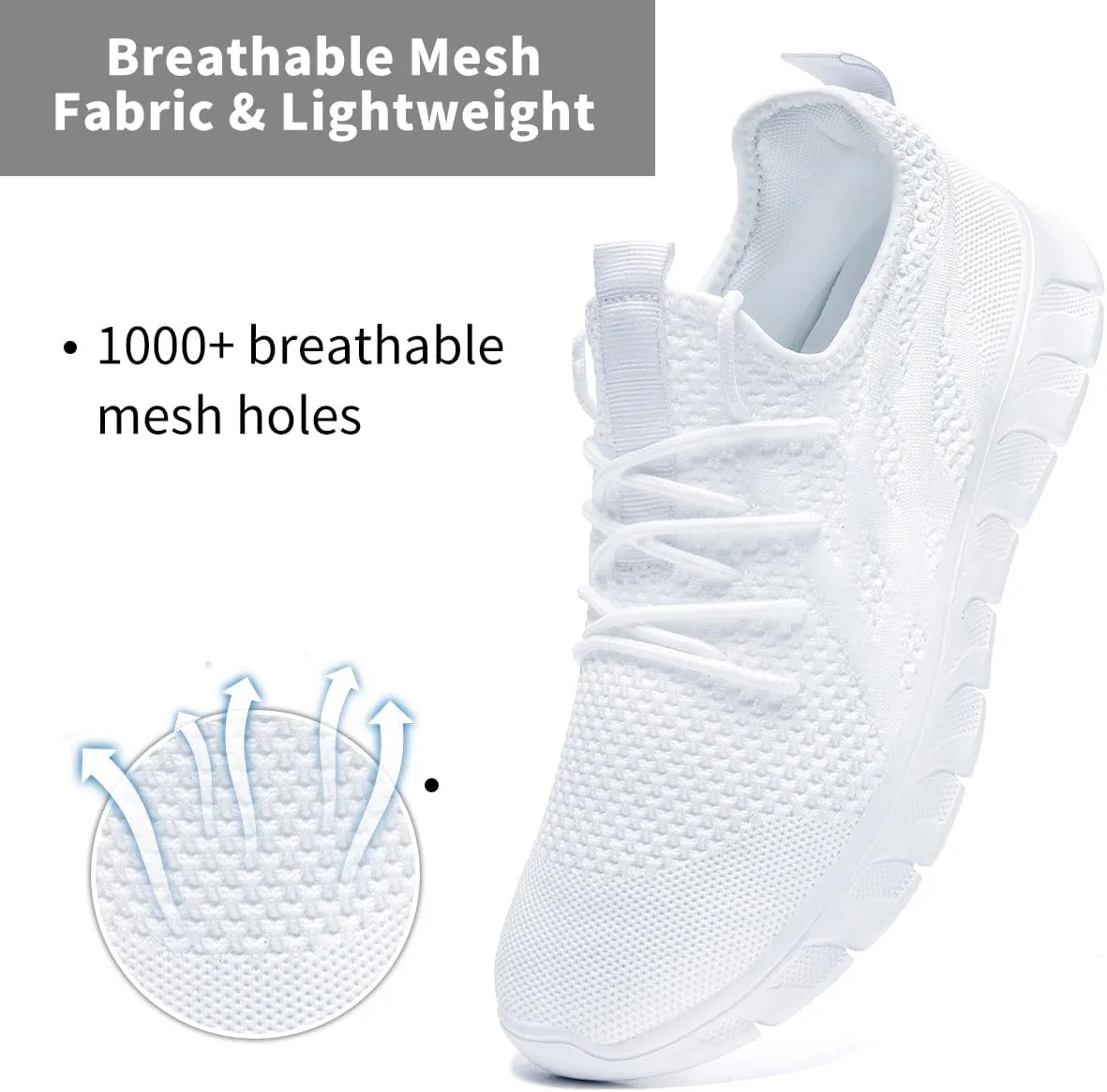 Men's Breathable Running Shoes Comfortable Walking Sneakers for Gym Sports Fitness Casual Fashion Workout Shoes Non-Slip Lightweight