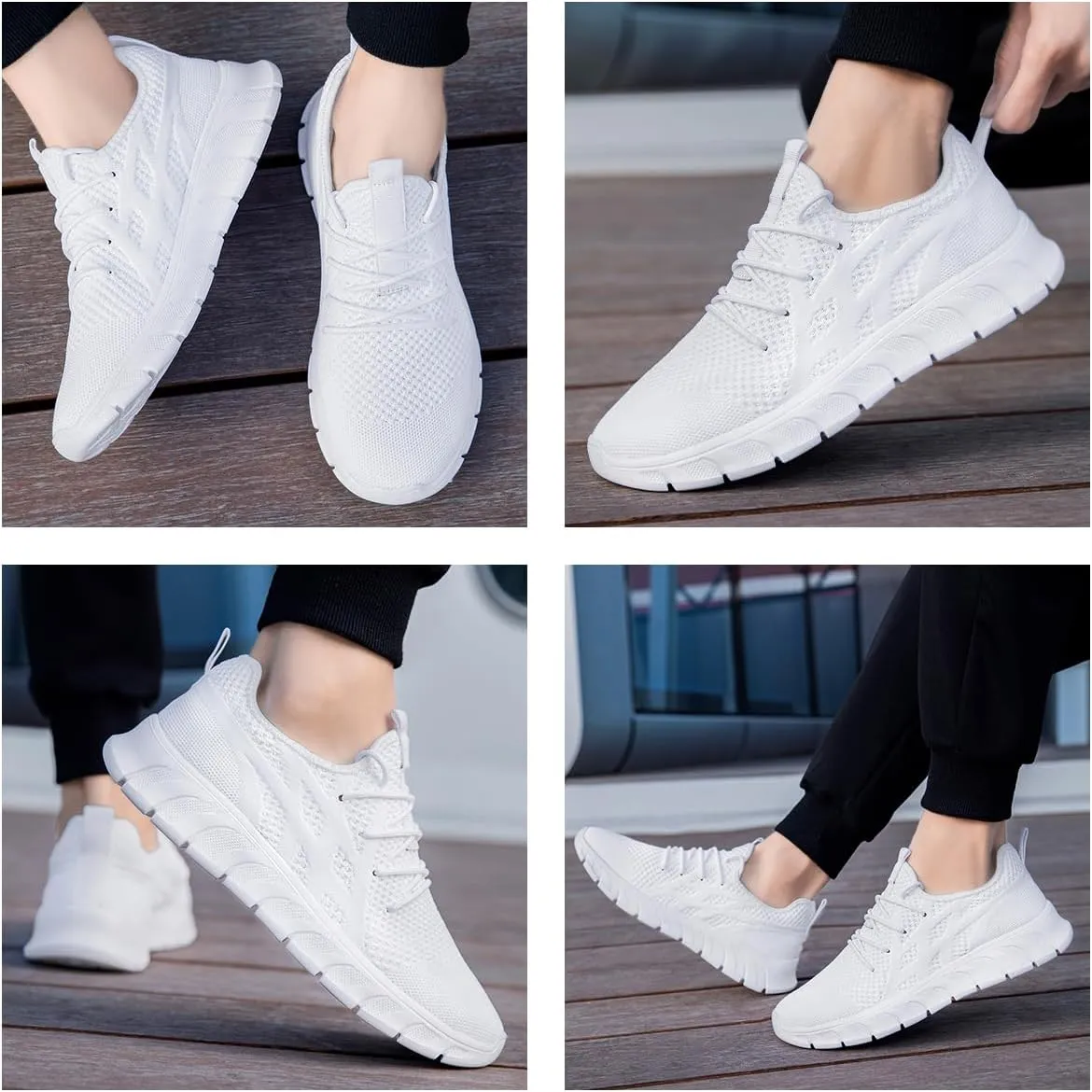Men's Breathable Running Shoes Comfortable Walking Sneakers for Gym Sports Fitness Casual Fashion Workout Shoes Non-Slip Lightweight