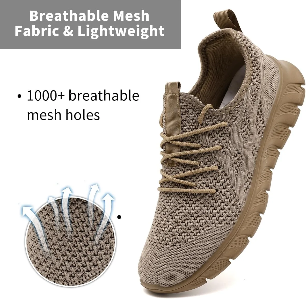 Men's Breathable Running Shoes Comfortable Walking Sneakers for Gym Sports Fitness Casual Fashion Workout Shoes Non-Slip Lightweight