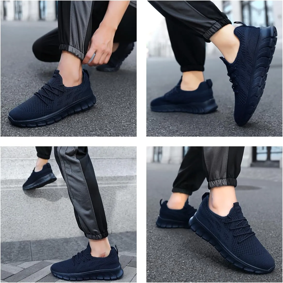 Men's Breathable Running Shoes Comfortable Walking Sneakers for Gym Sports Fitness Casual Fashion Workout Shoes Non-Slip Lightweight