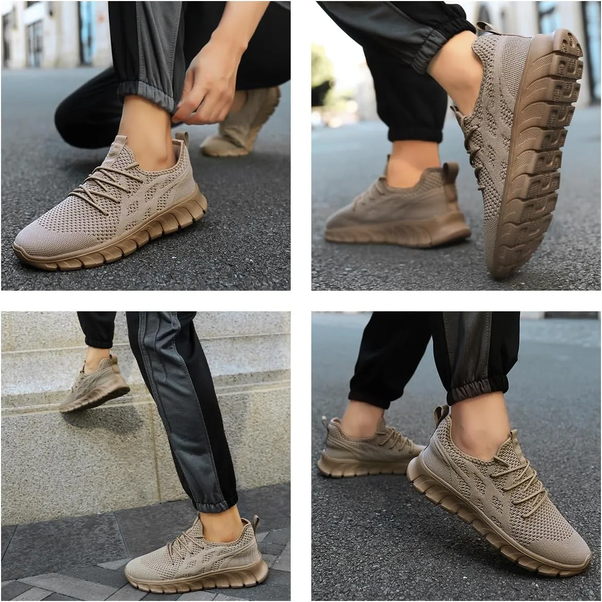 Men's Breathable Running Shoes Comfortable Walking Sneakers for Gym Sports Fitness Casual Fashion Workout Shoes Non-Slip Lightweight