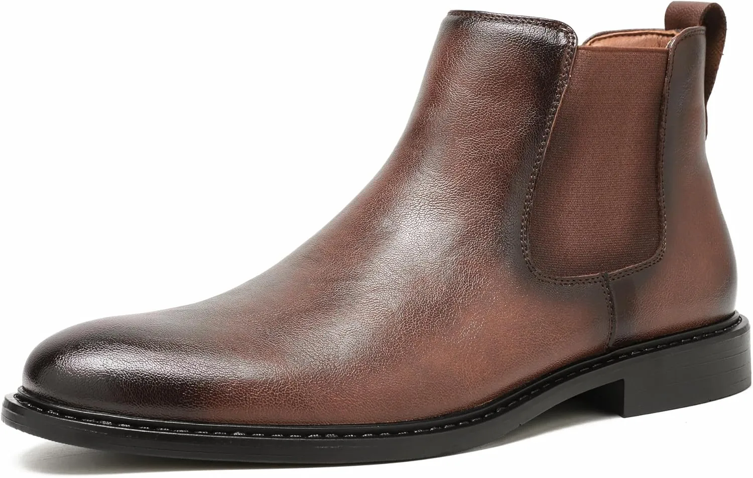 Men’s Brown Chelsea Boots-Slip-On Comfy Mens Casual Suede Ankle Boots