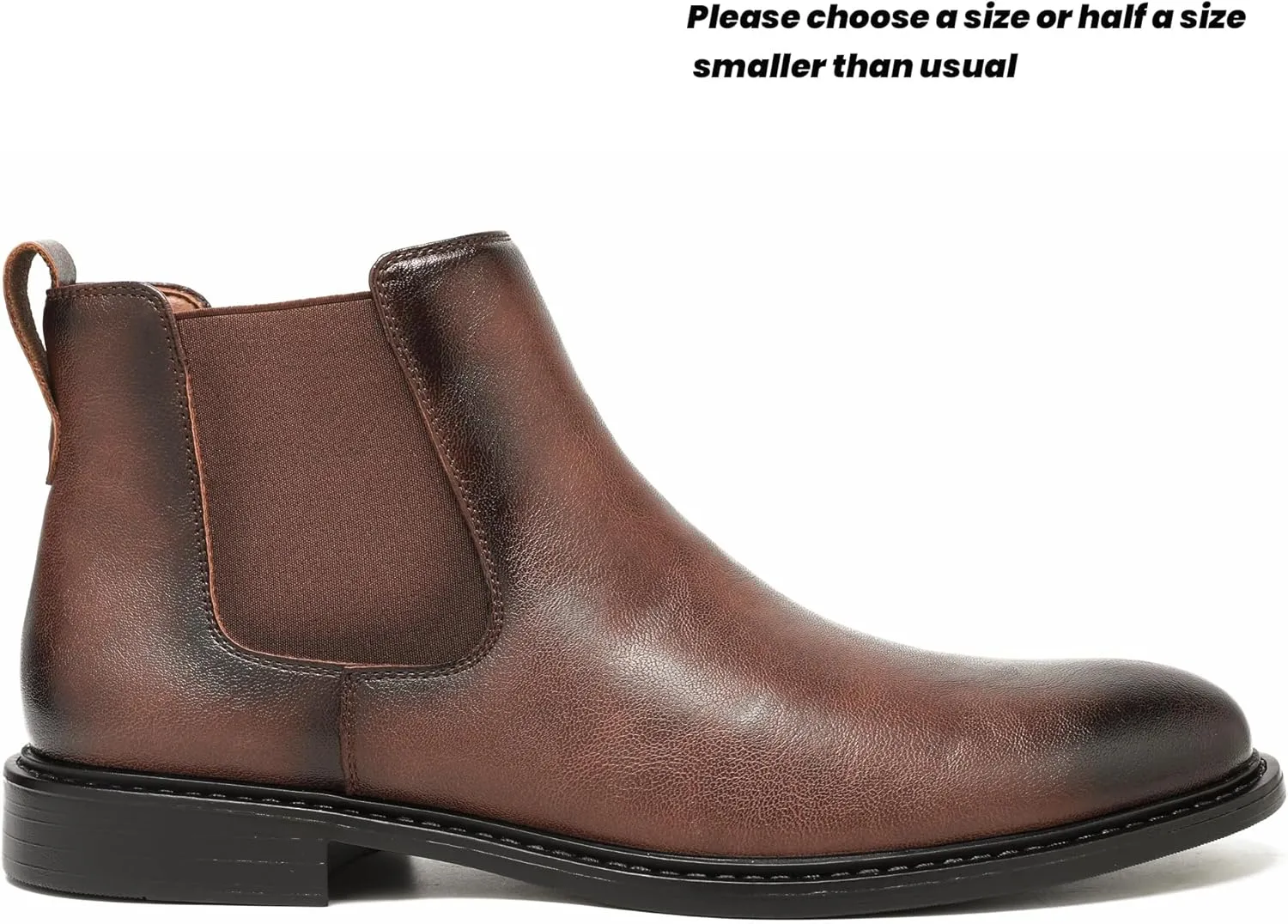Men’s Brown Chelsea Boots-Slip-On Comfy Mens Casual Suede Ankle Boots