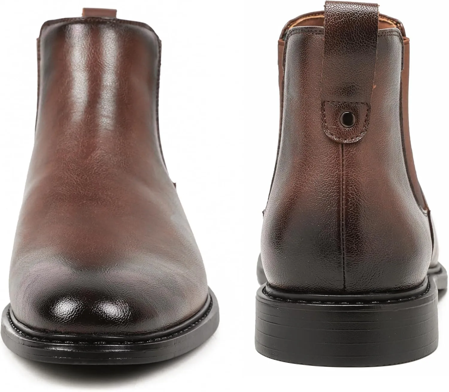 Men’s Brown Chelsea Boots-Slip-On Comfy Mens Casual Suede Ankle Boots
