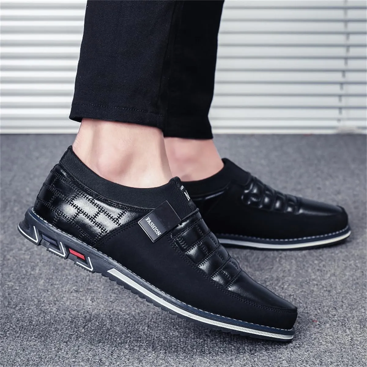 Mens Business Casual Loafers Shoes for Male Lace-up Stylish Work Office Working Oxfords