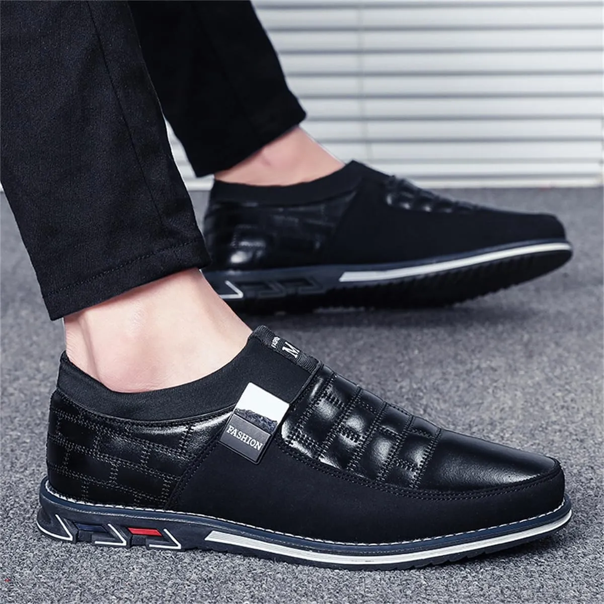 Mens Business Casual Loafers Shoes for Male Lace-up Stylish Work Office Working Oxfords