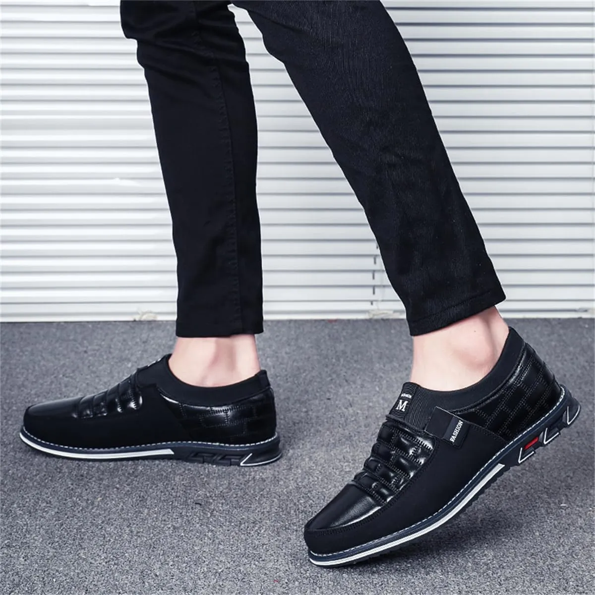Mens Business Casual Loafers Shoes for Male Lace-up Stylish Work Office Working Oxfords