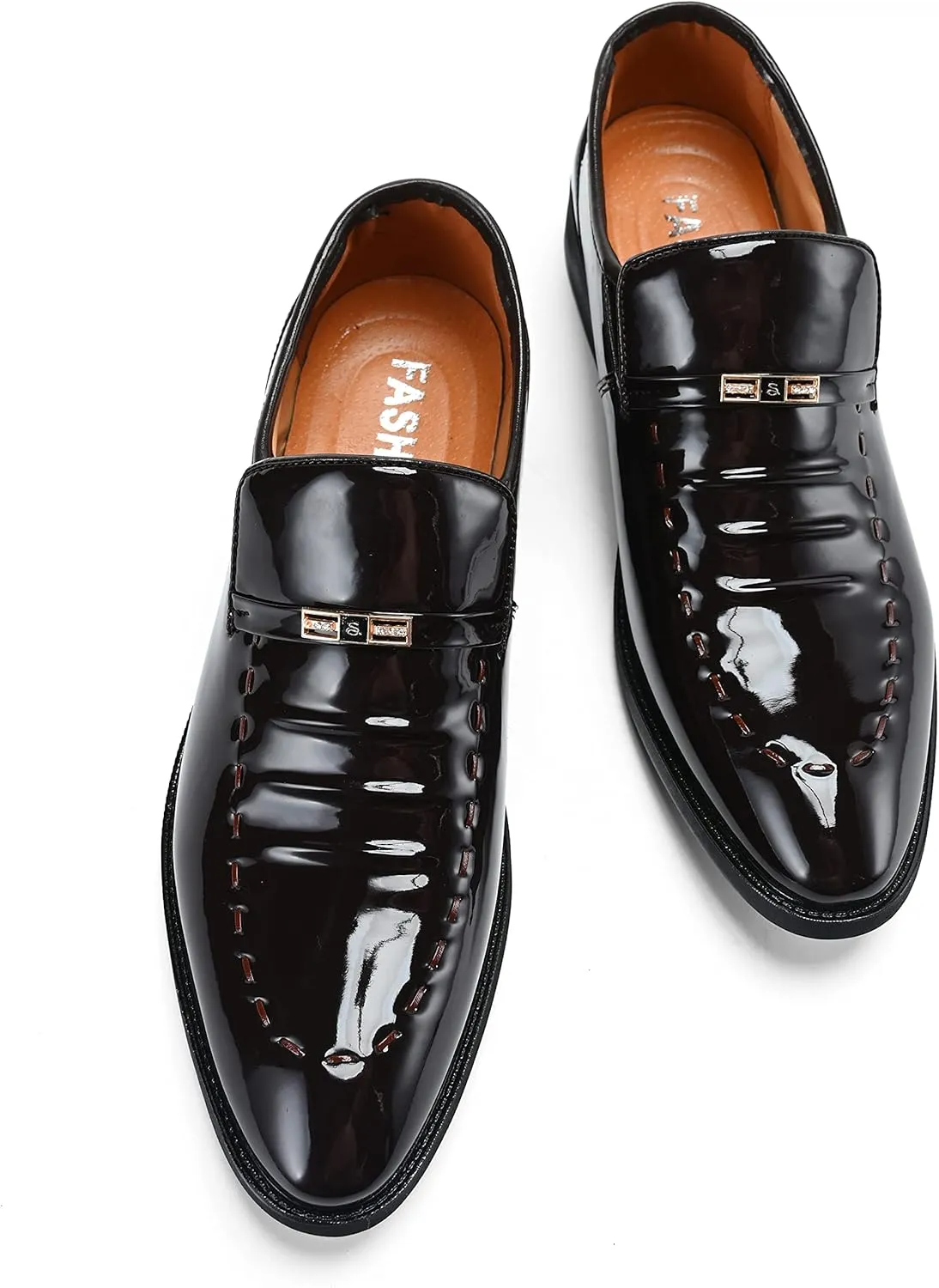 Men's Classic Loafer Shoes Slip-on Leather Shoes Casual Commuting Anti-Slip Breathable Dress Shoes