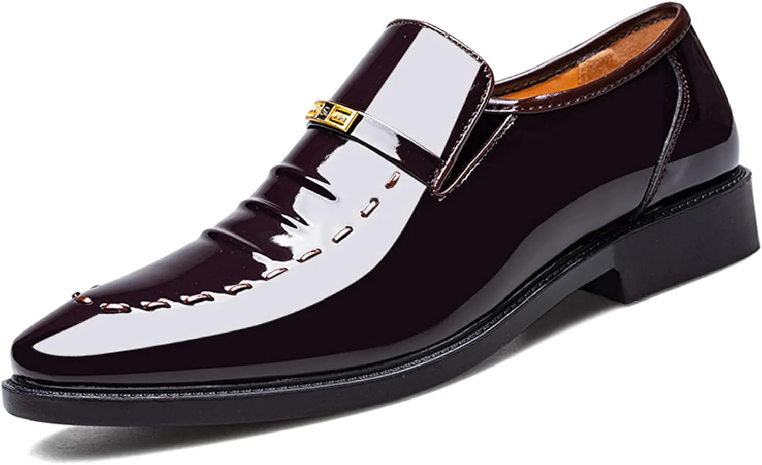 Men's Classic Loafer Shoes Slip-on Leather Shoes Casual Commuting Anti-Slip Breathable Dress Shoes