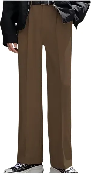 Mens Dress Pants Stretch Classic Fit Dress Pants Pleated Front Casual Pant Dress Pants Straight Fit Pants