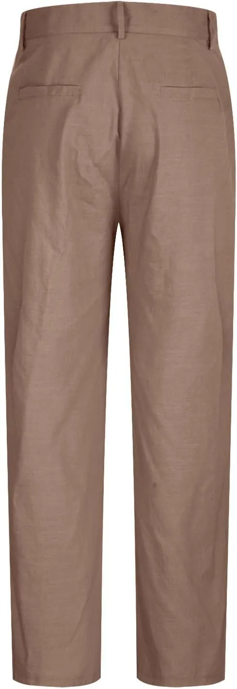 Men's Dress Pants Stretch Classic Fit Suit Pants Casual Pleated Front Dress Pants Straight Fit Pants