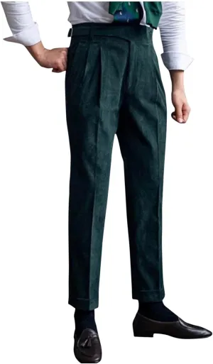 Mens Dress Pants Workday Classic Fit Suit Pants Casual Pleated Front Dress Pants Straight Fit Pants