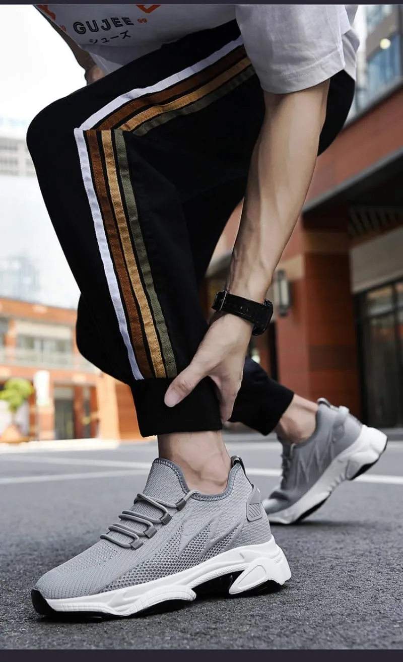 Men's Elevator Sneakers,Hidden Height Increase Breathable Mesh Lightweight Athletic for Men Comfort Work Trainers